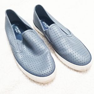 Sperry Top-Sider leather shoes gray 10